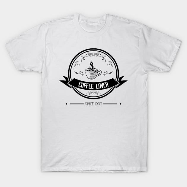 06 - COFFEE LOVER SINCE 1990 T-Shirt by SanTees